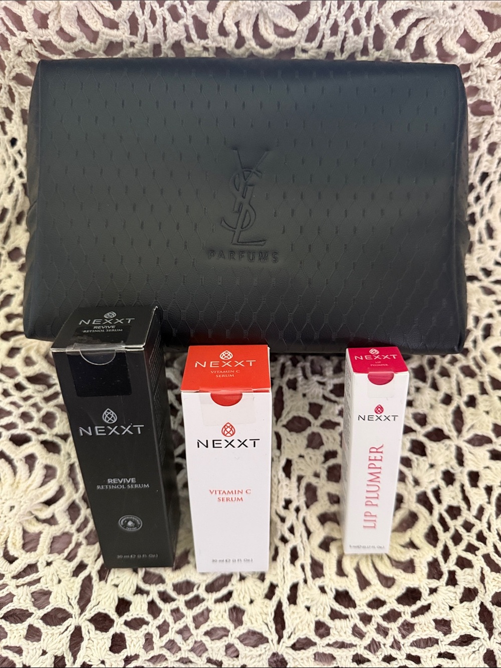 Yves Saint Laurent Black Toiletry Pouch with NEXXT Products